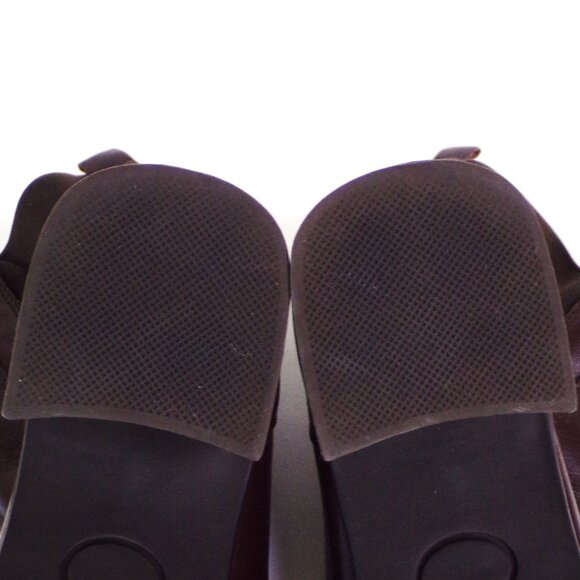 LIZ CLAIBORNE size 9M brown COLLINA mid-heel ankle boots leather uppers - Picture 15 of 15